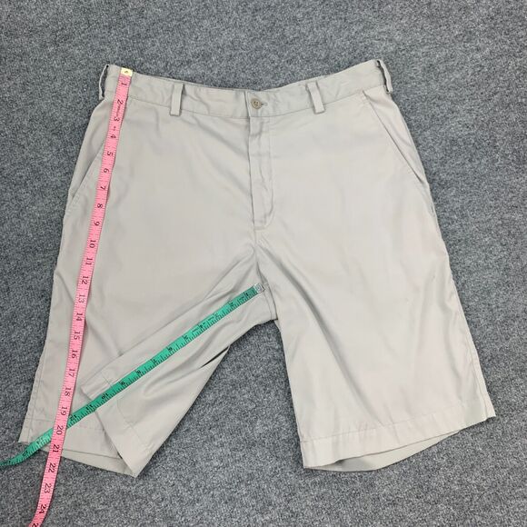 Nike Golf Shorts Mens 32 Beige Dri Fit Flat Front Tech Performance Stretch Chino - Picture 5 of 13